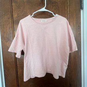 Madewell Light Pink T-Shirt - Light Sweatshirt Material